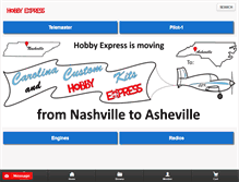 Tablet Screenshot of hobbyexpress.com